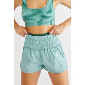 Free People Way Home Short Bleu Bayside Short Small High Rise Split Hem Boho